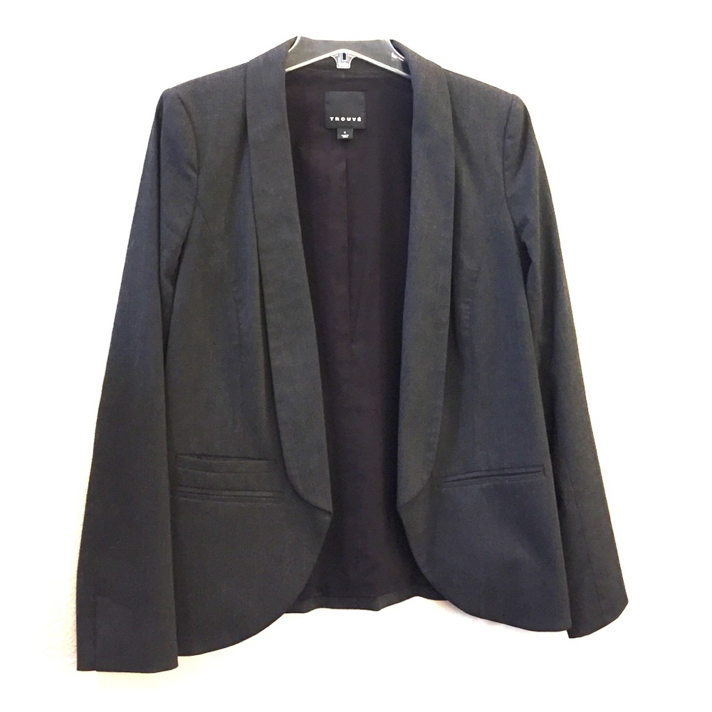 Trouble dark gray blazer